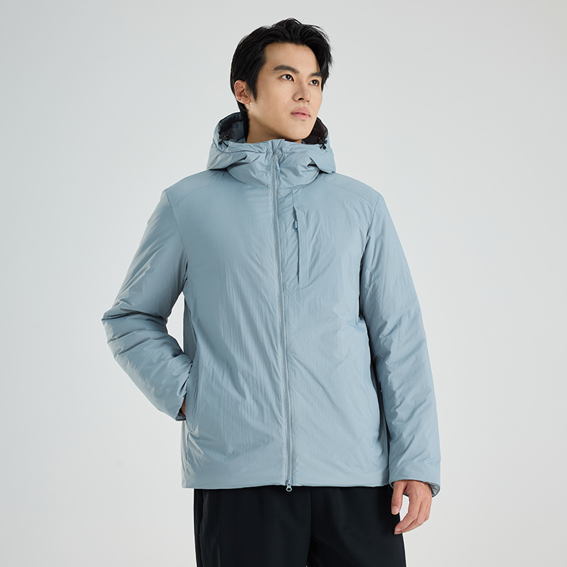 Outdoor Hiking Men's Pi Cotton Jacket, Lightweight, Cold-Proof, Warm, for Travel and Mountaineering, Hooded Cotton Coat with Multiple Pockets
