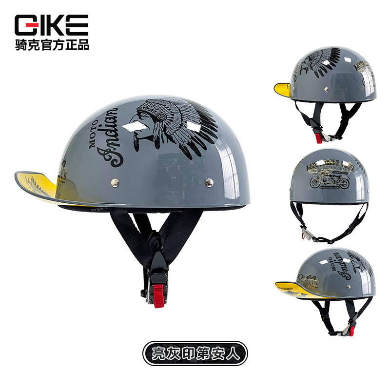 Casco retro para bicicletas eléctricas, casco grande para mujer, casco universal para motocicleta, lindo medio casco para verano.