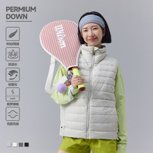 美式户外纯色90白鸭绒马甲男女秋冬季潮牌情侣保暖背心外套