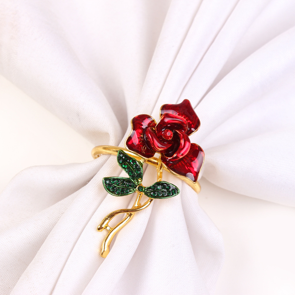 Elegant Flower Alloy Napkin Rings display picture 6