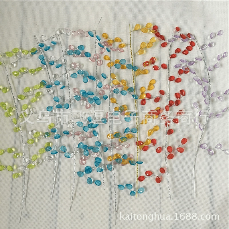 Фабрика Прямые свадебные украшения акриловая строка Цветочная полоса Смола бусина цветок Венок Корона аксессуары