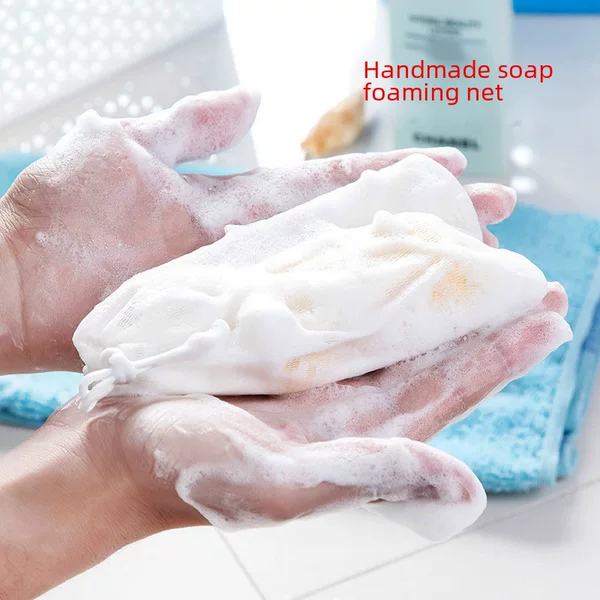 Double-Layer Foaming Net, Foaming Net, Handmade Soap Foaming Net, Foaming Bag, Drawstring Soap Bag, Facial Cleanser Foaming Net