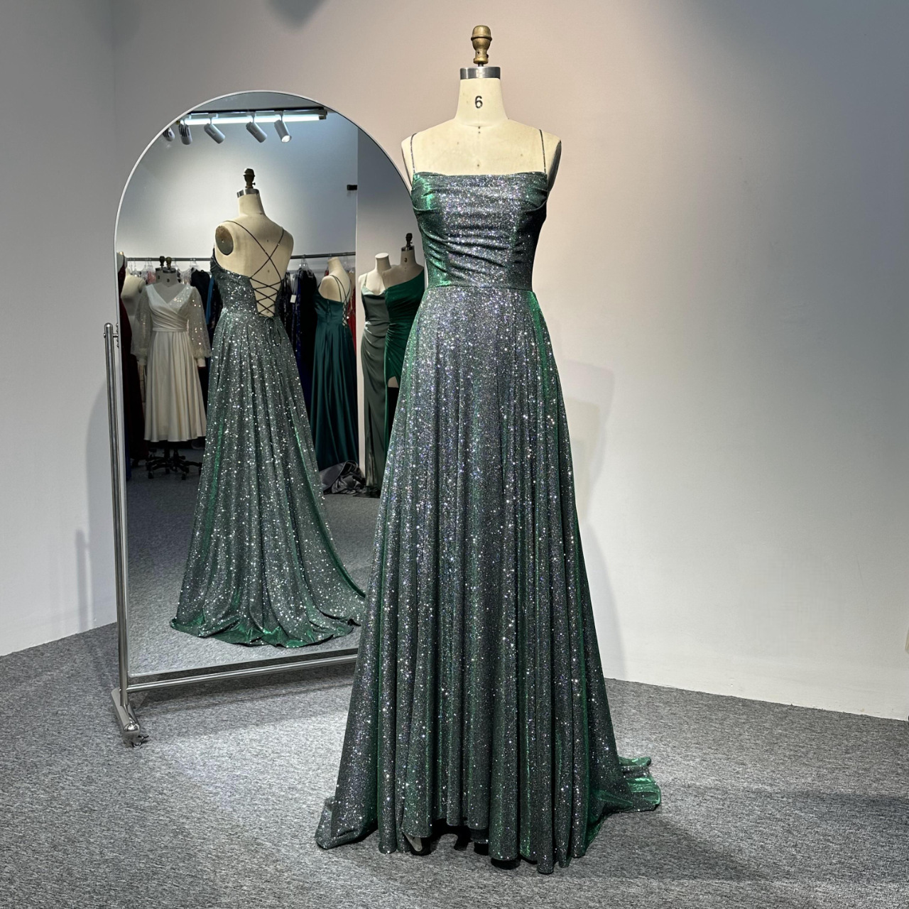 Glitter Tank Top Dress Party Evening Dress Wedding Ball Bridesmaid Dress Elegant Luxury Women's Party