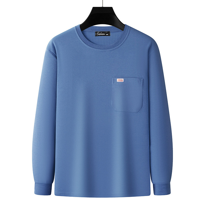 Papá de manga larga camiseta de los hombres de primavera y otoño casual polo camisa superior de algodón de la solapa fábrica de ropa al por mayor