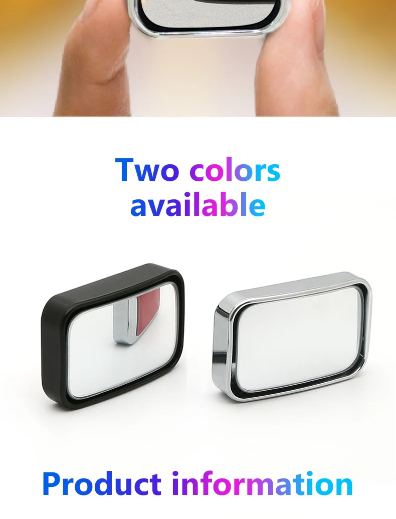Car Rearview Mirror, Auxiliary Steering Mirror, Flexible, Compact, Multi-Angle Mirror, Convenient 3D Viewing Mirror, High-Looking Steering Mirror