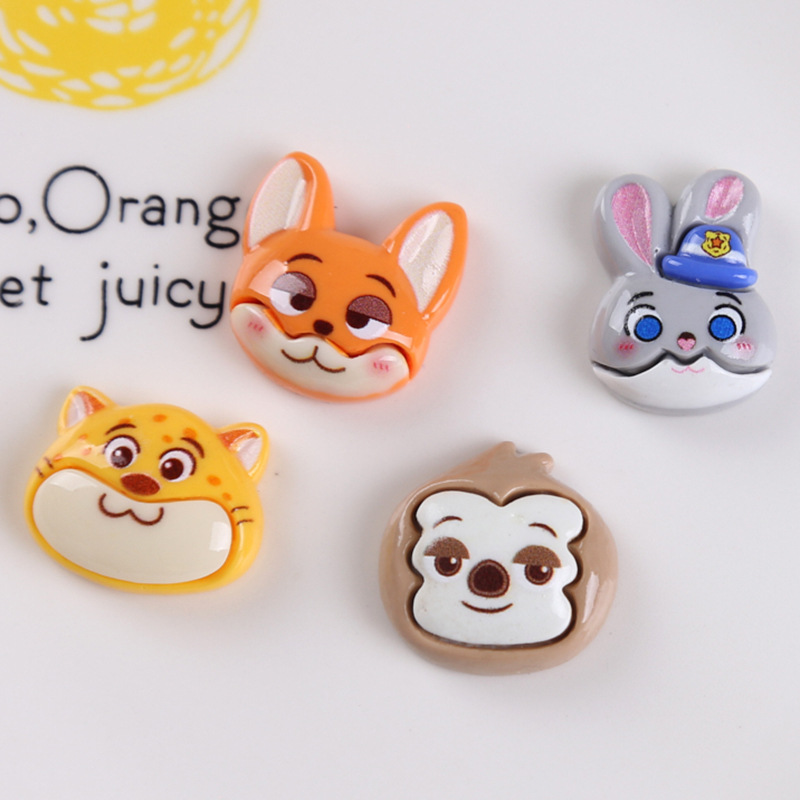 Hot Selling Cartoon Zootopia Rabbit Fox Jewelry Accessories Hair Accessories Mobile Phone Case DIY Material Wholesale Factory Direct Sales