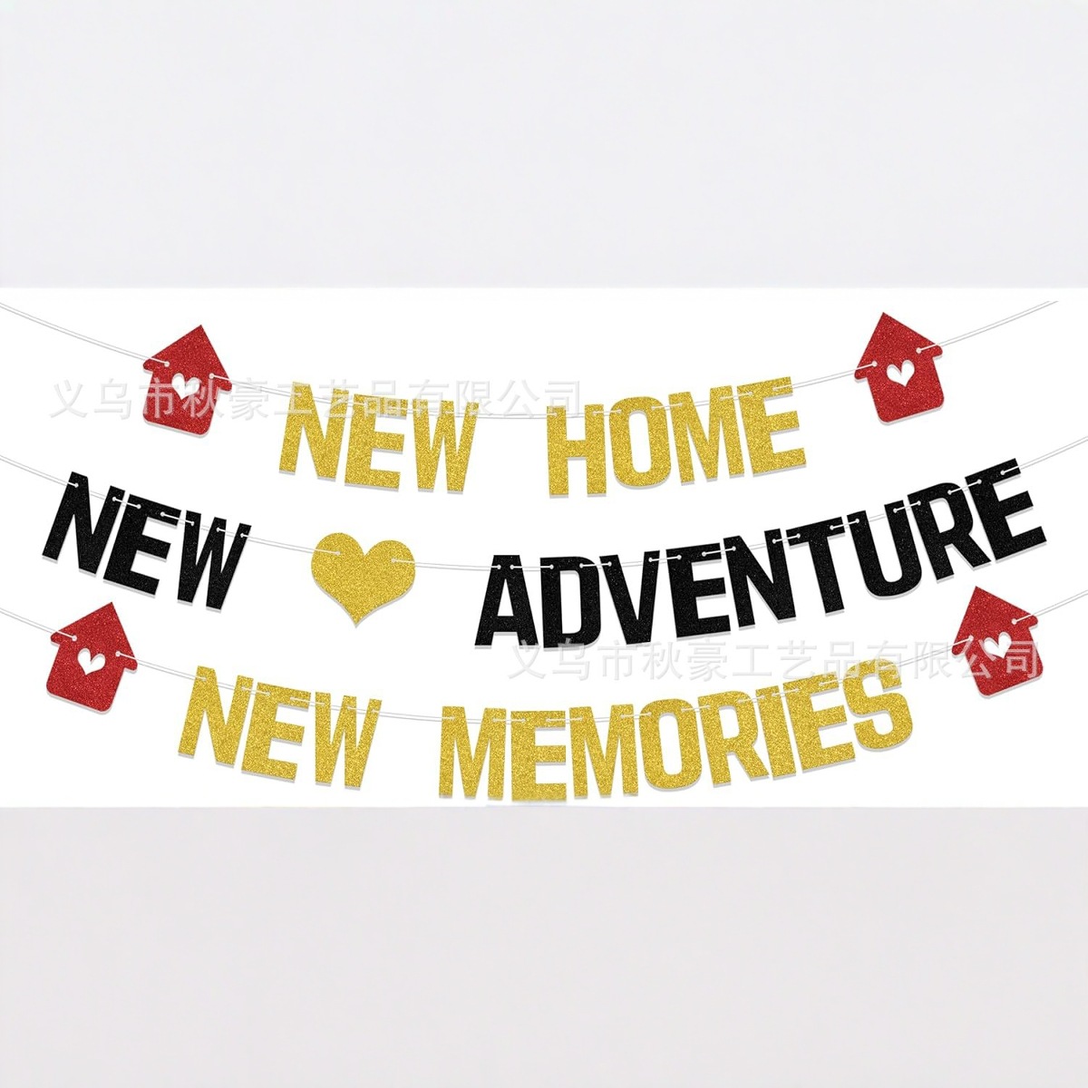 Black Golden Onion Flash Moving Banners Decoración de la fiesta de movimiento