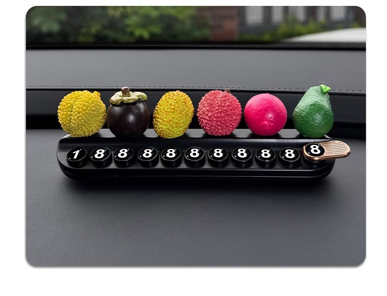 Cute and high-end temporary parking number plate for cars, creative decorative accessory for the car interior
