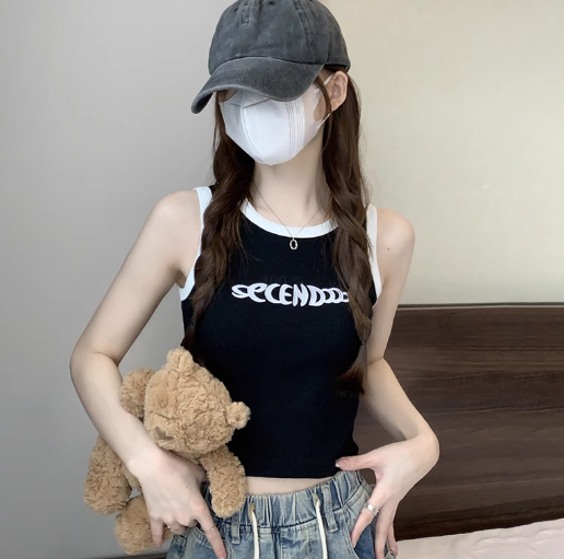黑色短款无袖吊带背心女夏设计感内搭外穿2025新款工装美式小上衣|undefined