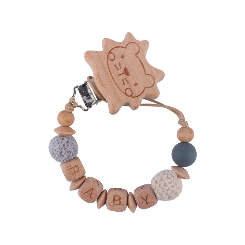 Productos para bebés dibujos animados animal Haya clip bebé creativo DIY haya chupete cadena anti-caída de la cadena Nuevo