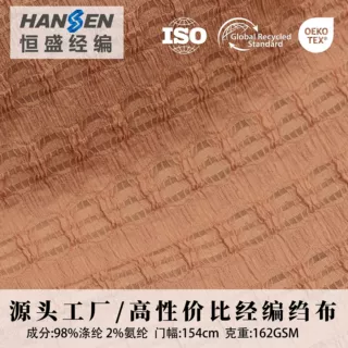 99涤1氨提花ZARA女装快时尚上衣连衣裙针织夏秋170g200g经编皱布