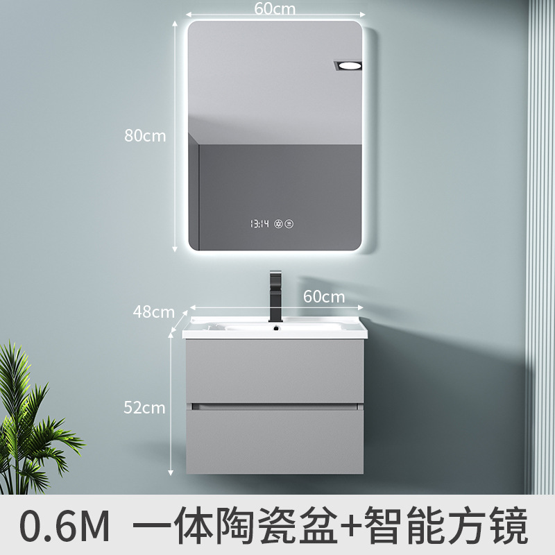 Gabinete de baño azul gris combinado cerámica lavabo lava