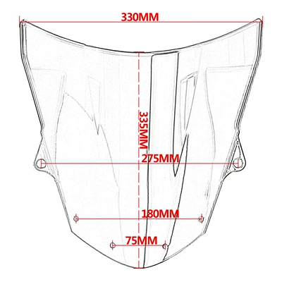 Motorcycle front windshield | 08-10 Modified Motorcycle