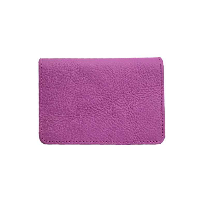 Lychee patrón primera capa de piel de vaca tarjeta de visita libro de almacenamiento titular de la tarjeta de cuero suave titular de la tarjeta de cambio de cuero genuino entrega de una pieza