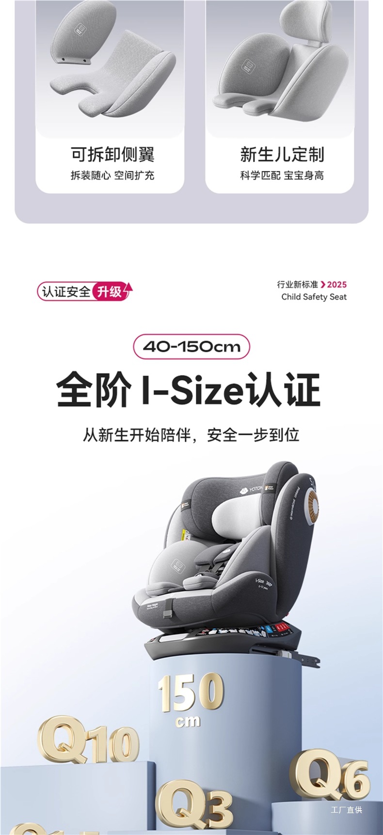 Child Safety Seat for Car, Suitable for Infants and Babies, Can Be Used for Sitting or Lying, Universal for Newborns Aged 0 to 1 Month, Peihui