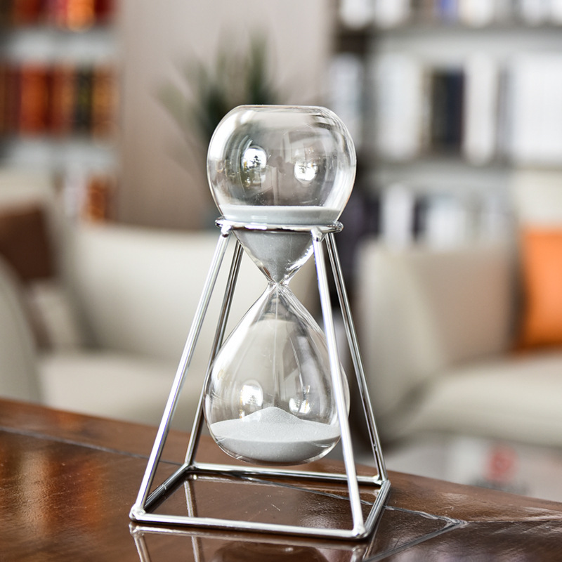 Directo de fábrica metal reloj de arena temporizador 30 minutos Estilo nórdico decoración timing reloj creativo