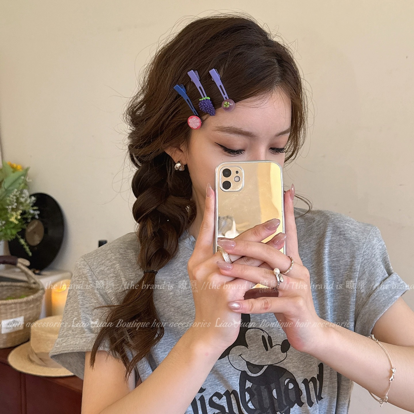 韓国風かわいいフルーツサマーダックビルサイドクリップハイエンドヘアクリップシームレスヘアクリップヘアアクセサリー