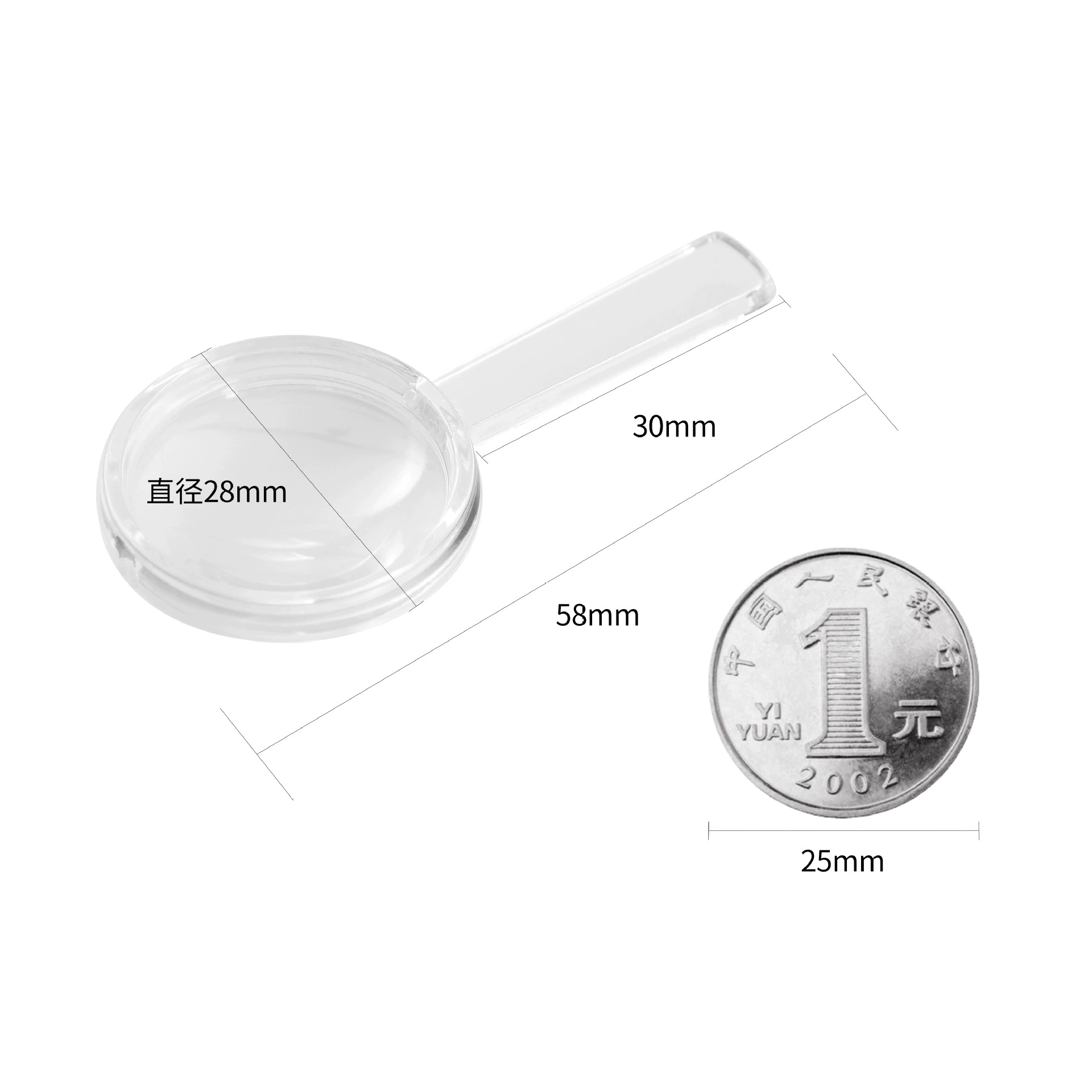 30 прозрачных пластиковых творческих детей подарок увеличительное стекло завод оптический инструмент оптом