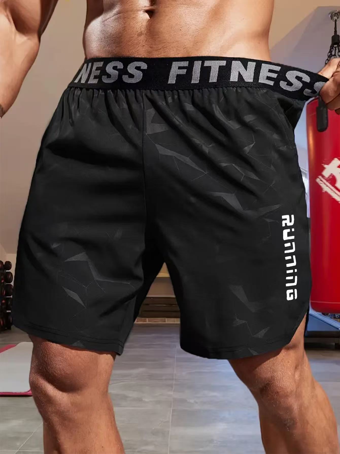 Pantalones cortos de ejercicio de secado rápido para hombres, pantalones deportivos transpirables de verano, entrenamiento de corrida, tendencia elástica para hombres