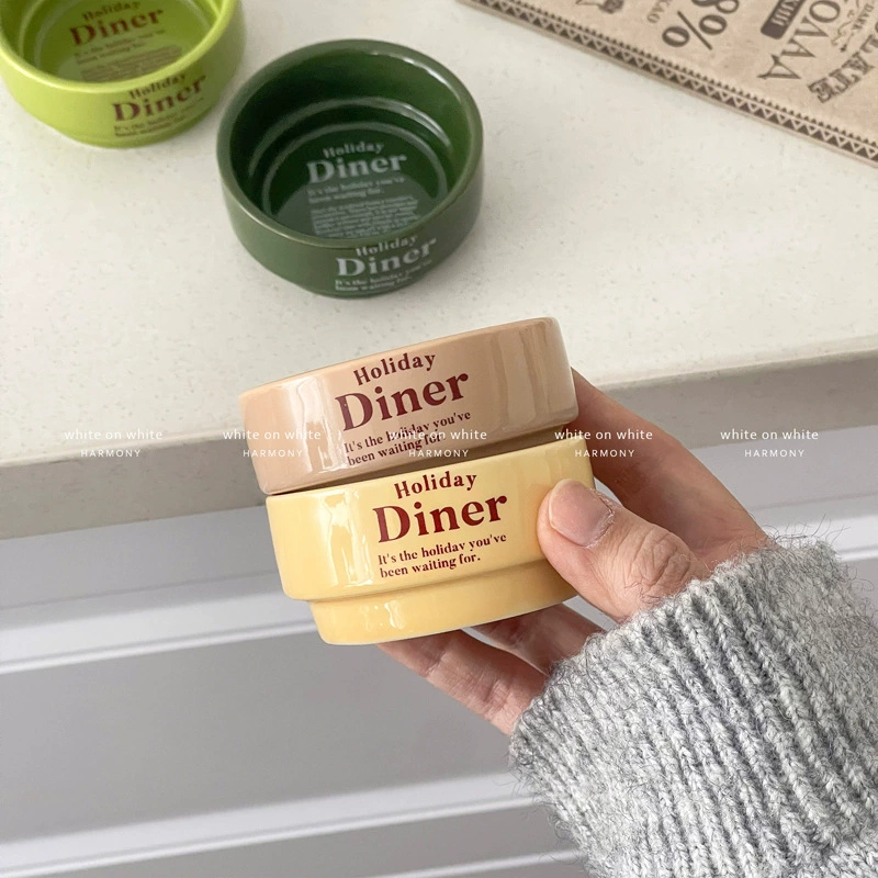 Соусница для макая (керамика) мини, милый английский «diner» дизайн — 4 цвета