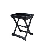 南方酒店用品黑色木质托盘架可折叠行李架客房酒店酒楼酒席置物架