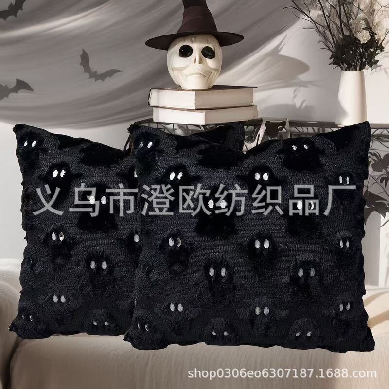 2025 新ハロウィンゴースト枕カバーリビングルームソファパーティー装飾枕クロスボーダー新しい寝室腰枕カバー|undefined