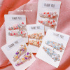 HD4357A04 Korean Edition ins HyunA Spring and summer Countryside Fabric art Broken flowers Hairpin BB Side Card issuance Hairdressing