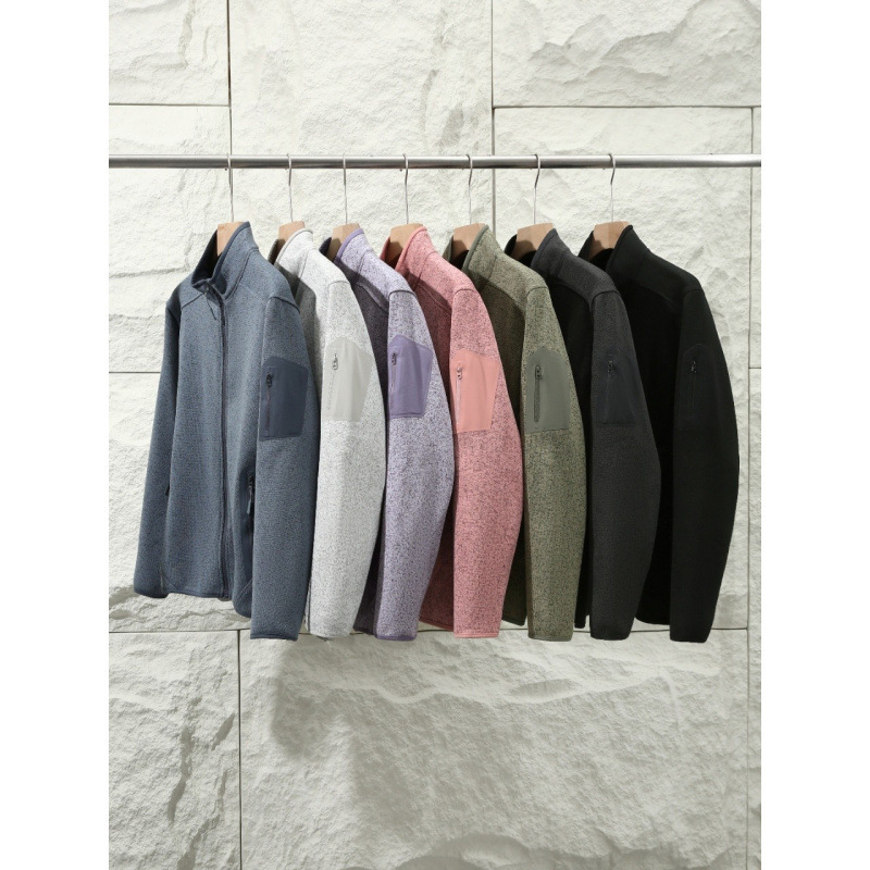 Outdoor Replacement Covert Fleece Jacket for Men and Women, Stand-Up Collar Jacket, Knitted Cardigan, Couple Sports Casual Jacket