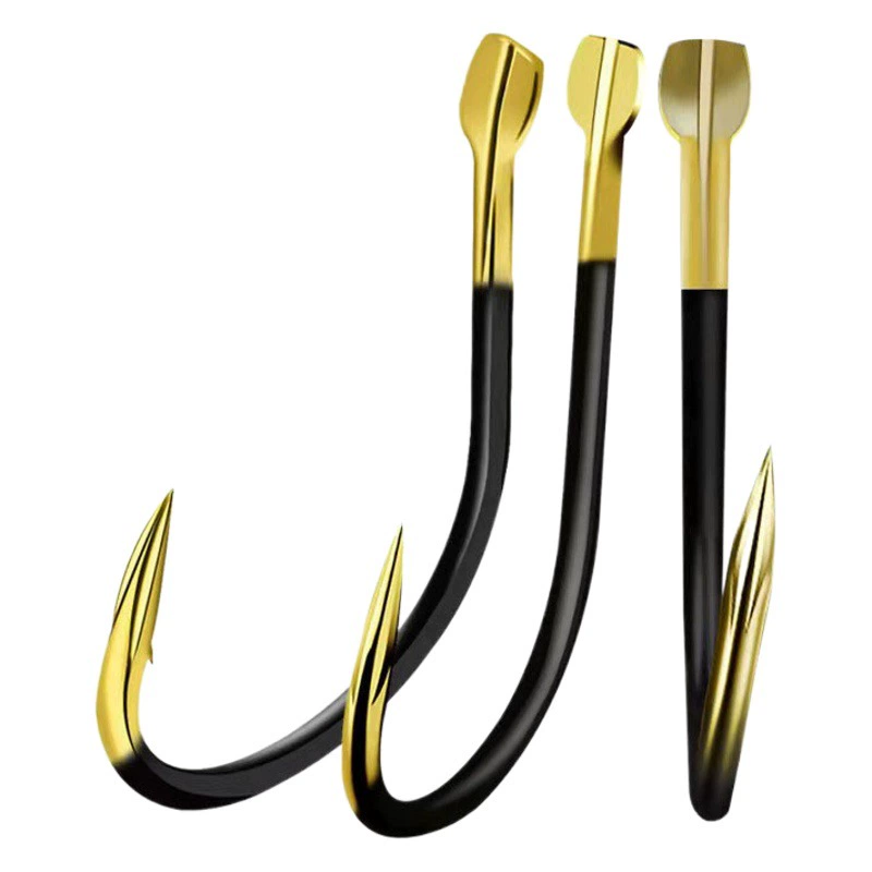 Вольфрамовая сталь Ишни Прохладный черный золотой двойной паз Ишни Доу Новый Канто Вольфрамовая стальная проволочная канавка Кровавая канавка Барб Навальный рыболовный крючок