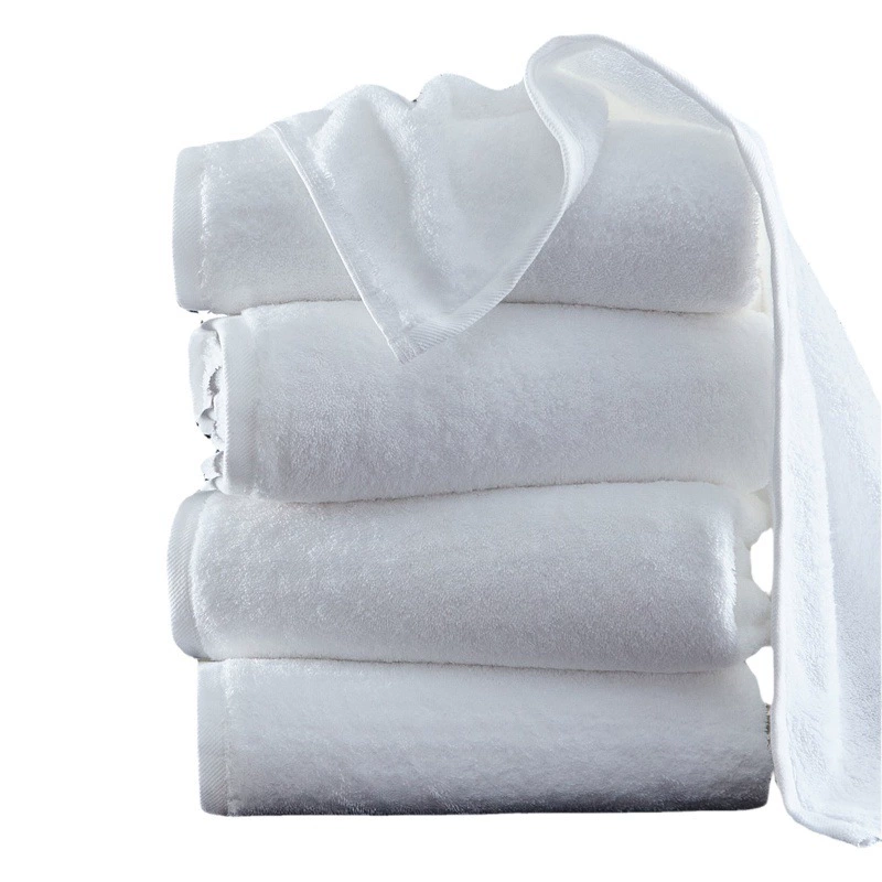 Полотенце для ванной из чистого хлопка, белое, для отеля, салона красоты, утолщенное и впитывающее, с логотипом, пятизвездочное полотенце для ванной.