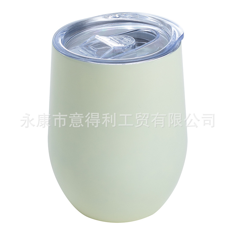 Inventario transfronterizo 12oz taza de huevo de acero inoxidable taza de vacío taza de cáscara de huevo en forma de U taza de vino tinto
