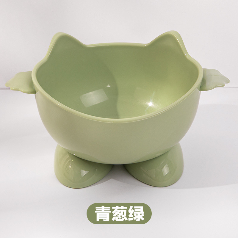 Tazón de gato alto, gran diámetro, gran capacidad, cara sucia, anti-volcado, original, venta al por mayor de fábrica de cuencos para mascotas Fat Ding