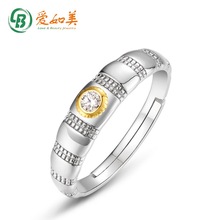 �պ��¿���԰ٴ��ɫ���S925������ָŮС����Ƹ�������������