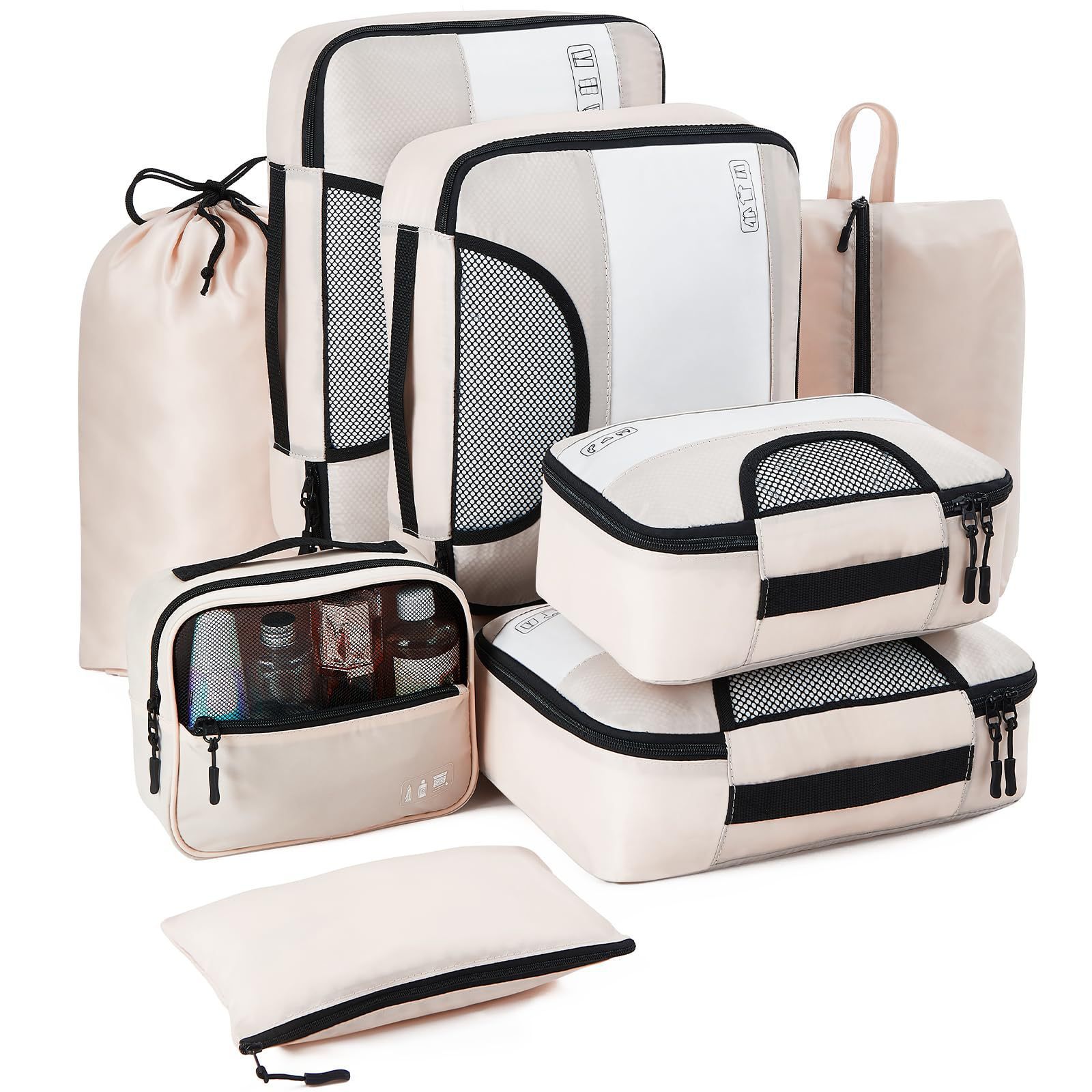 Travel Storage Bag, High-Looking Eight-Piece Set, High-Quality Waterproof Clothing Storage Bag, Suitcase Storage Set