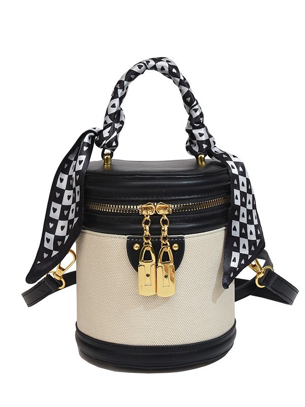 Bolso bolso bandolera femenino 2025 transfronterizo nuevo estilo coreano moda bolso de cubo portátil de alta calidad en contraste color bolso de hombro image 6