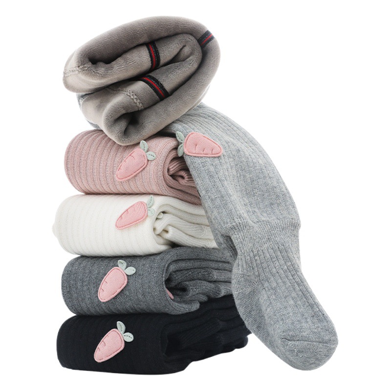 Leggings gruesos con forro polar para bebé, nuevo estilo de invierno, accesorios para bebé recién nacido, medias para niña, conjuntos a juego para padres e hijos