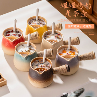 2024 New Style Encircling Stove Boiling Teapot Household Indoor Complete Set of Cans Tea Roasting Milk Pot Internet Celebrator Ceramic Pot Single Pot Austrian