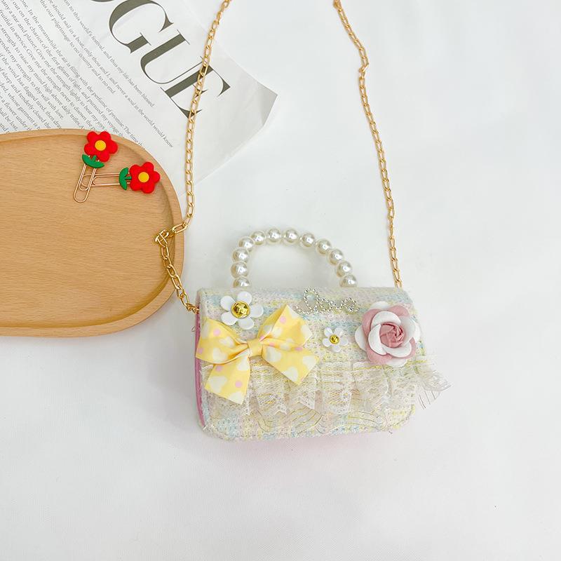 Bolso pequeño para niños Bolsa de princesa de dibujos animados Chanel estilo bolsa de mensajero niña linda bolsa de hombro niña monedero bolsa