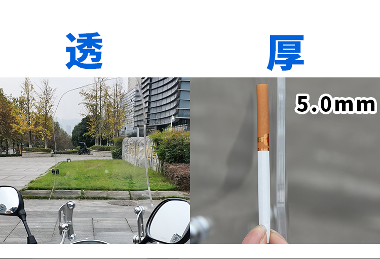 Electric Motorcycle Windshield for UU125, Transparent