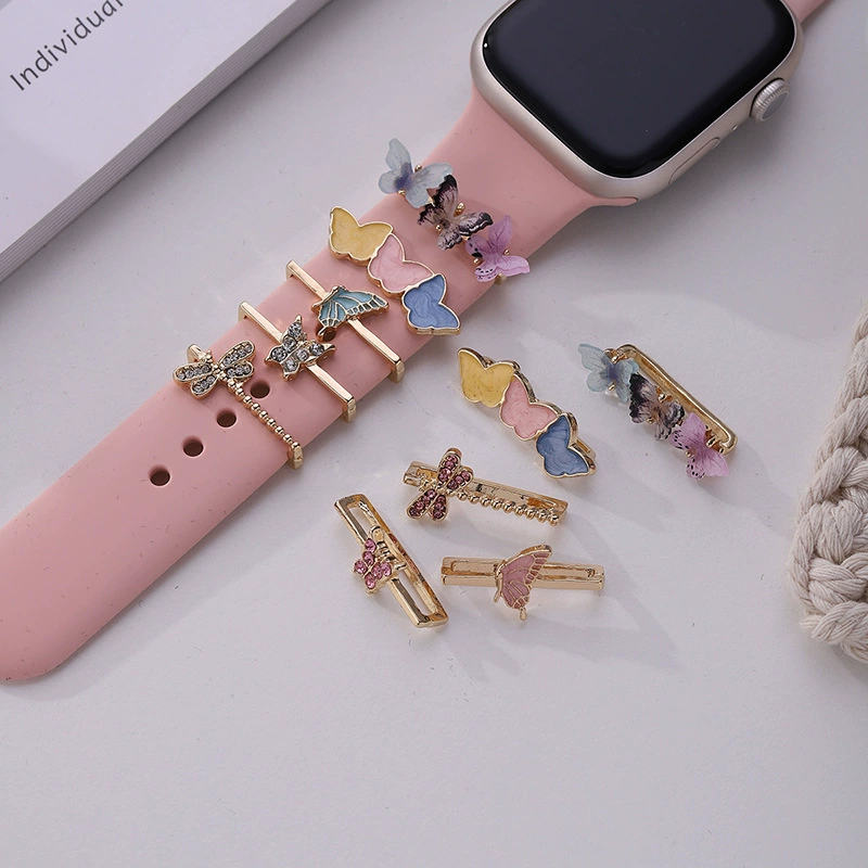 Применимо Apple, браслет декоративный кольцо, часы apple watch универсальный силиконовый ремешок декоративные кольца, декоративные гвозди