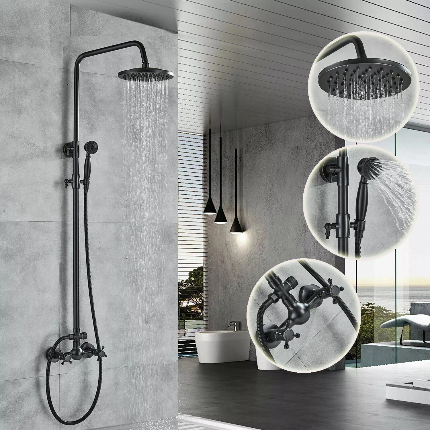 Cinco enlaces de pintura negra