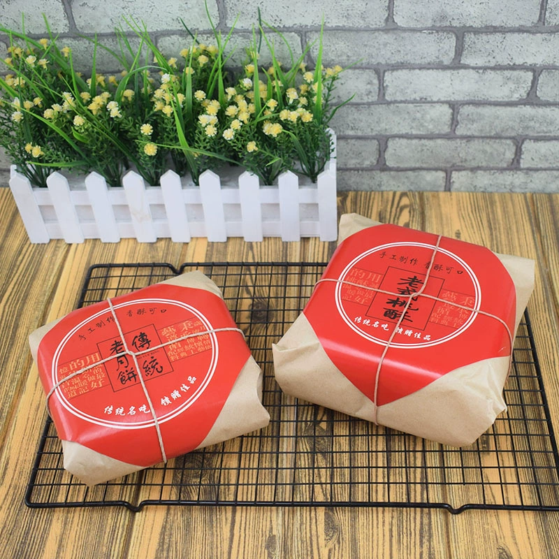 Оберточная бумага для персикового торта Mooncake, традиционная кондитерская крафт-бумага, мелованная бумага, пищевая бумага для закусок, старомодный набор, 100 комплектов