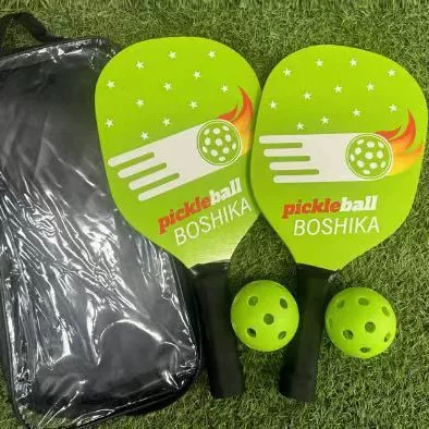 Wooden pickleball racket beach racket set with ball outdoor sports fitness equipment set combination paddle racket