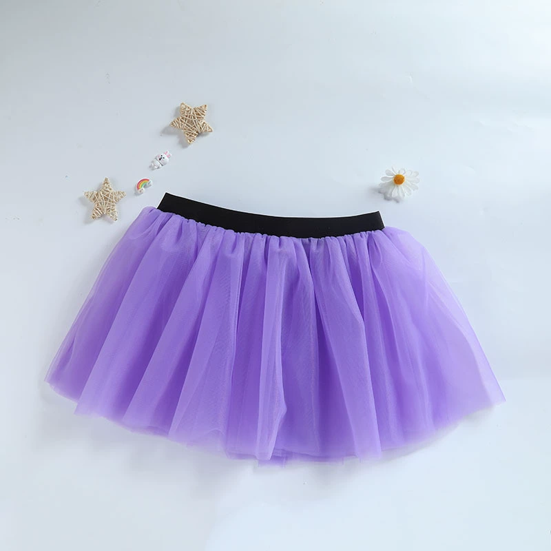 Детская танцевальная марлевая юбка, юбка, верхняя юбка для девочек, пышная юбка, белая балетная юбка-пачка Детская танцевальная юбка