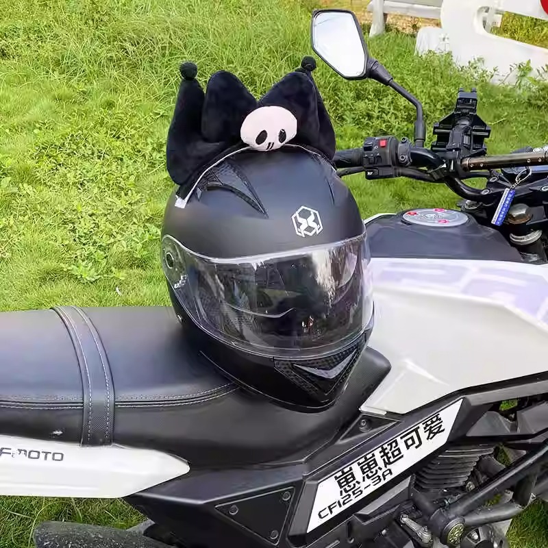 Dark Kuromi Hair Band Cool Helmet Decoration Accessories E-bike Motorcycle