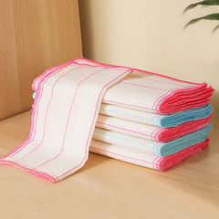 Cotton yarn dish cloth, thick, absorbent, oil-proof, kitchen table wiping cloth, dishwashing, abrasive cloth, thick cleaning towel