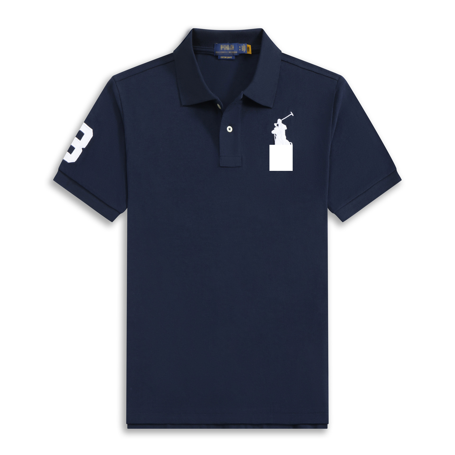 Polowalk Men's Malaysian Logo Embroidered Lapel Polo Shirt Summer New Rl Business Short-Sleeved T-Shirt