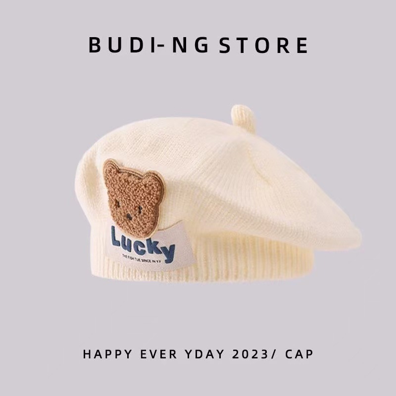 Children's Beret Autumn And Winter Korean Style Bear Infant Boy...