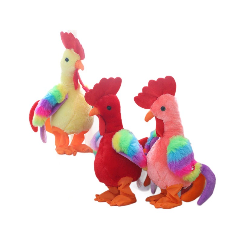 Оптовая продажа электрическая плюшевая игрушка трансграничная сумасшедшая танцующая курица утка лягушка смешная поющая кукла шея крик курица