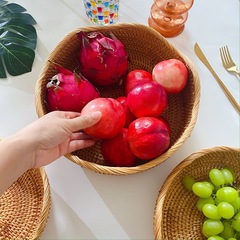 Vietnamese rattan wholesale fruit basket bread basket candy snack rattan storage basket dessert plate round basket